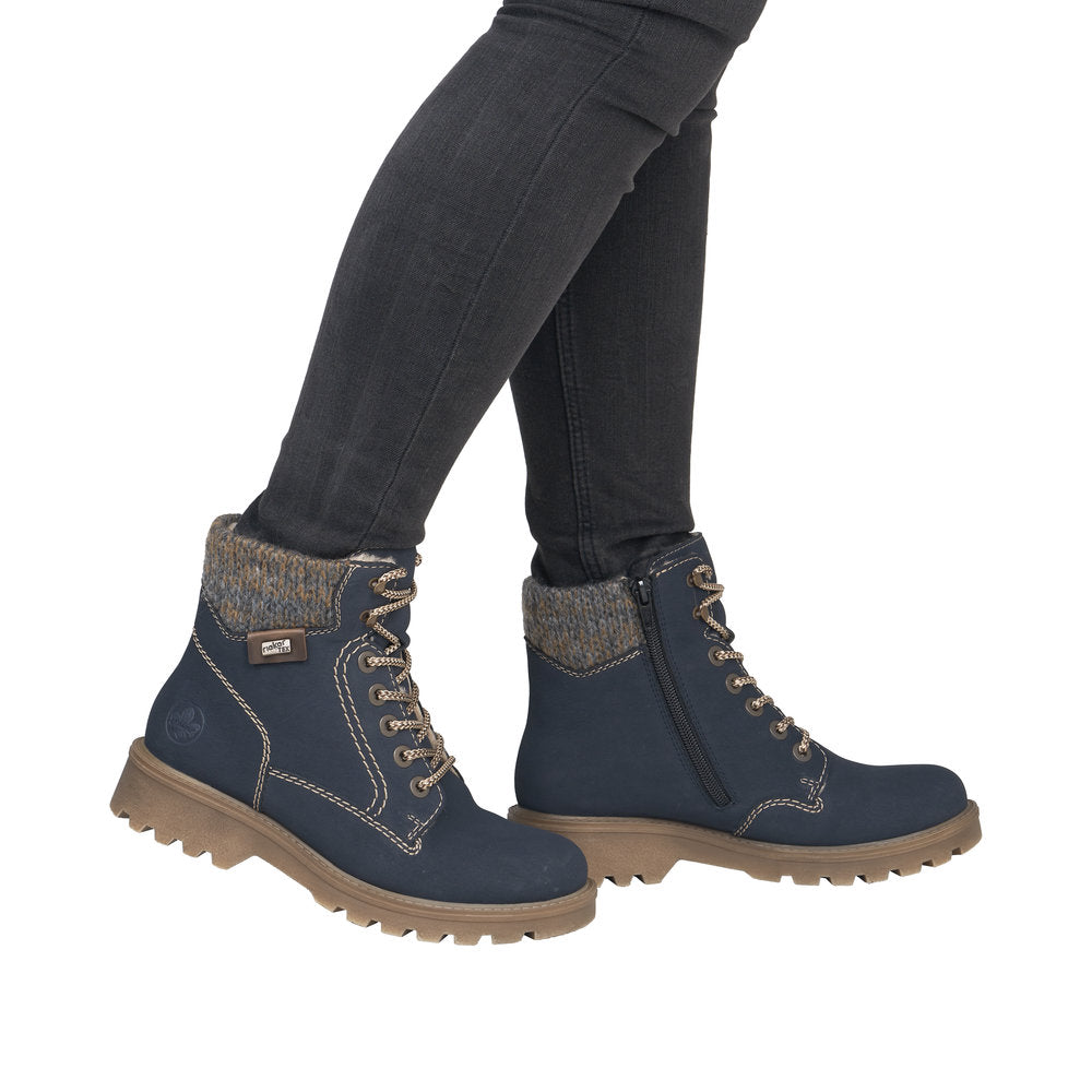 Rieker Sabrina 73220-14 Blue Boots