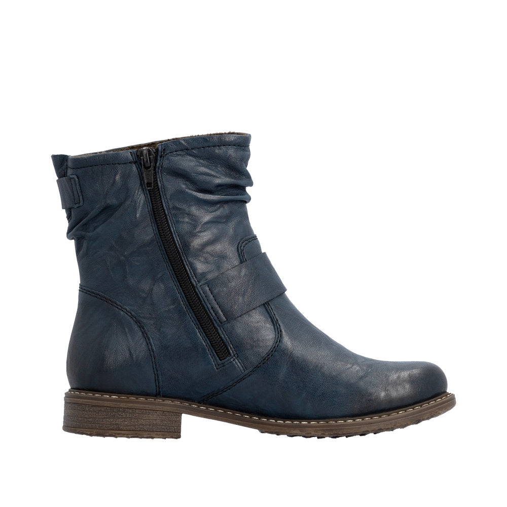 Rieker Ornella 74857-14 Wide Blue Boots