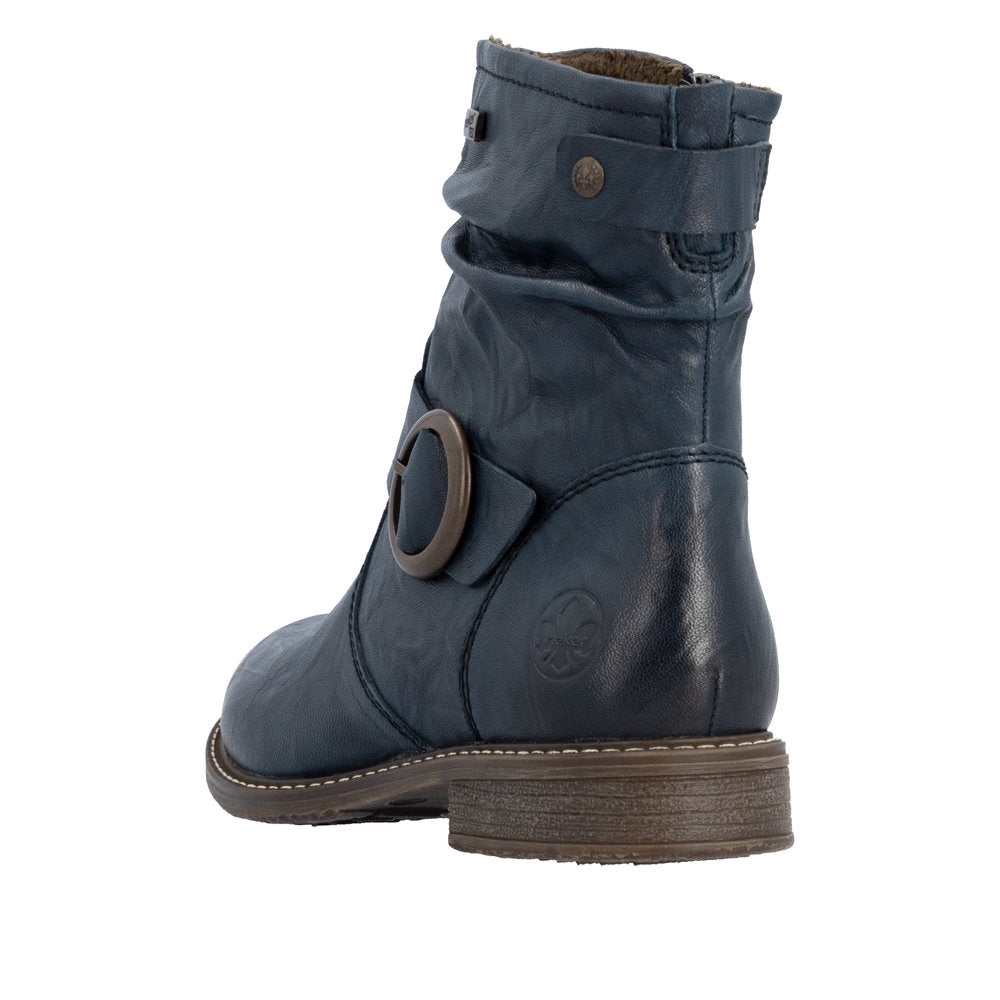 Rieker Ornella 74857-14 Wide Blue Boots