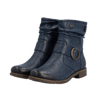 Rieker Ornella 74857-14 Wide Blue Boots