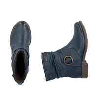 Rieker Ornella 74857-14 Wide Blue Boots