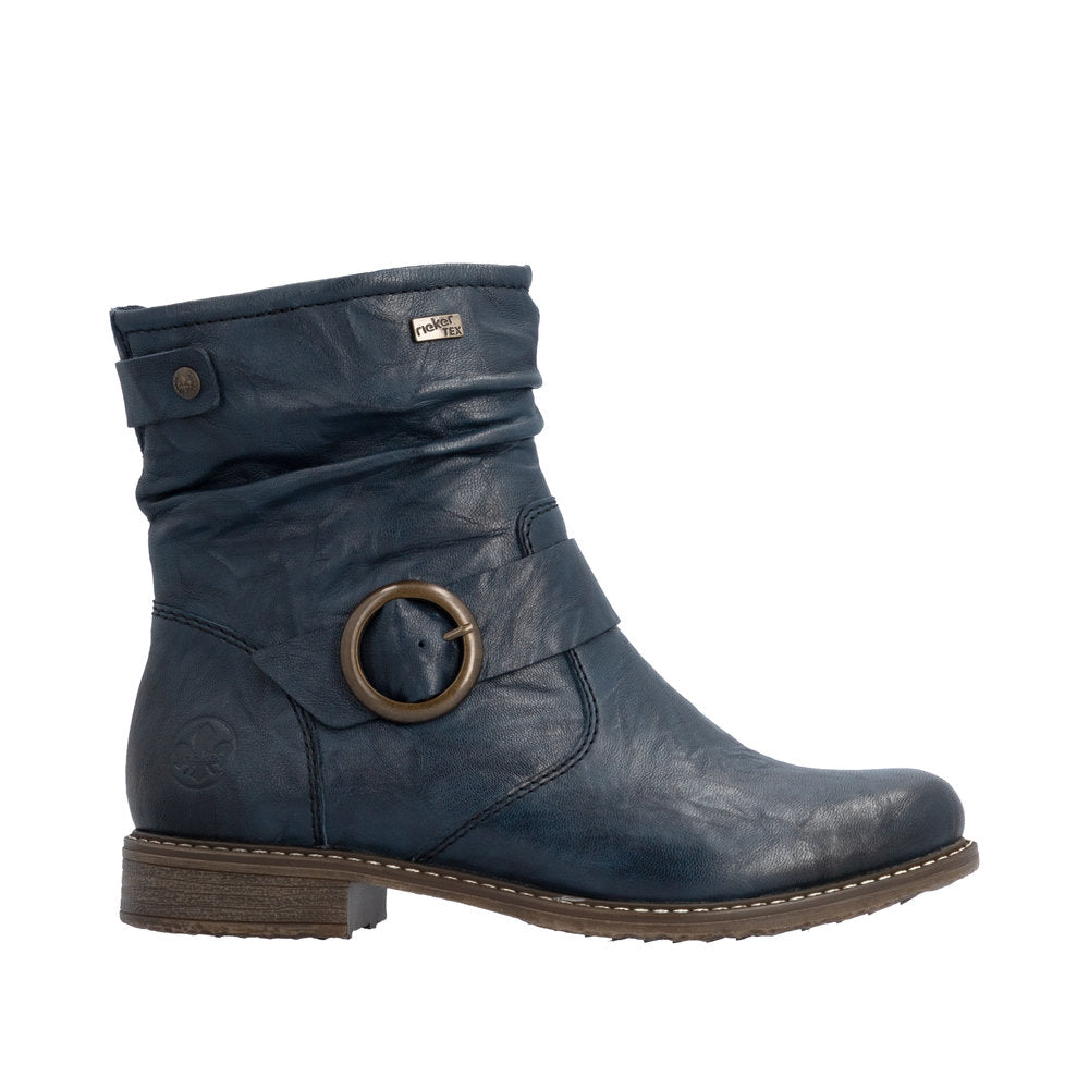 Rieker Ornella 74857-14 Wide Blue Boots