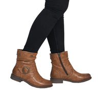 Rieker Ornella 74857-22 Wide Brown Boots