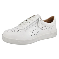DB Shoes Kaunas White Leather Shoes 75298W 2V