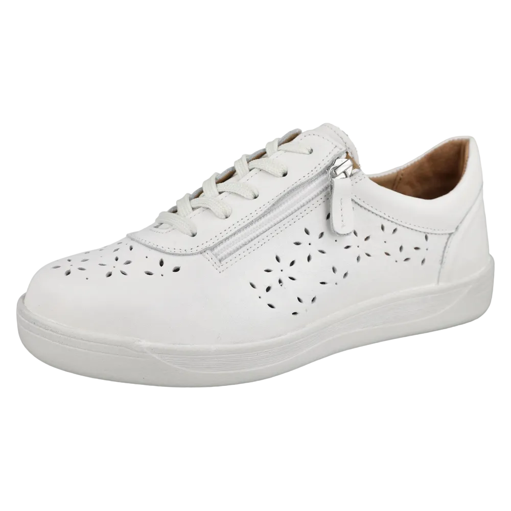 DB Shoes Kaunas White Leather Shoes 75298W 2V