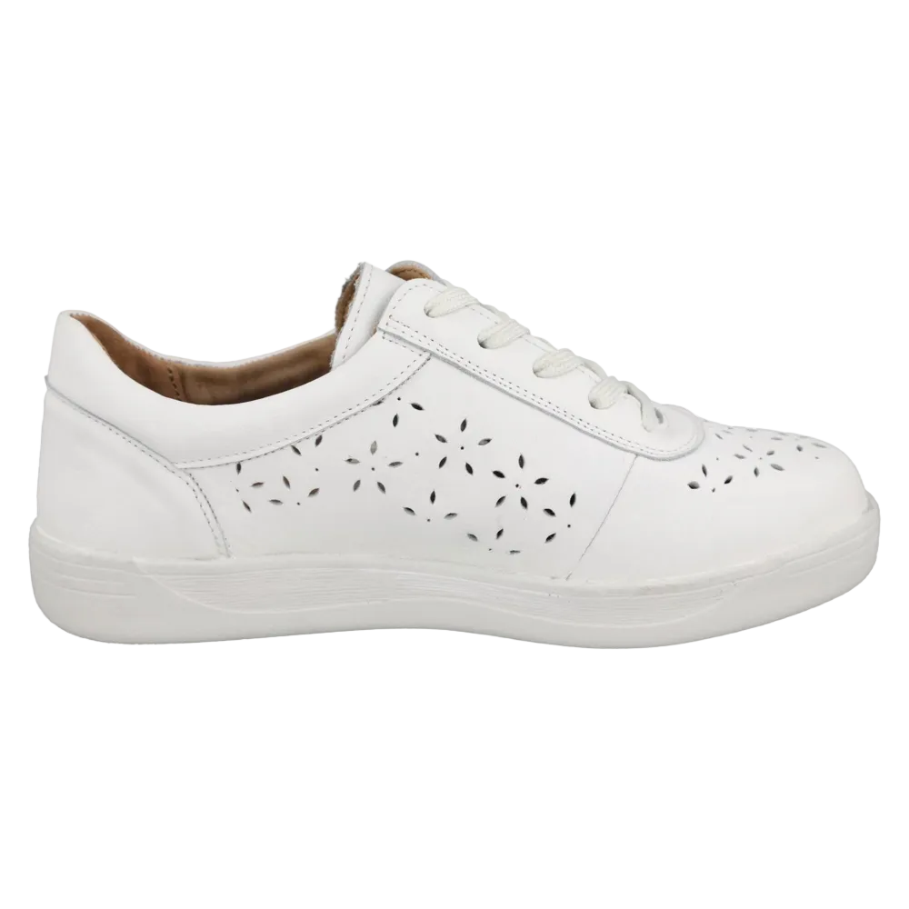 DB Shoes Kaunas White Leather Shoes 75298W 2V