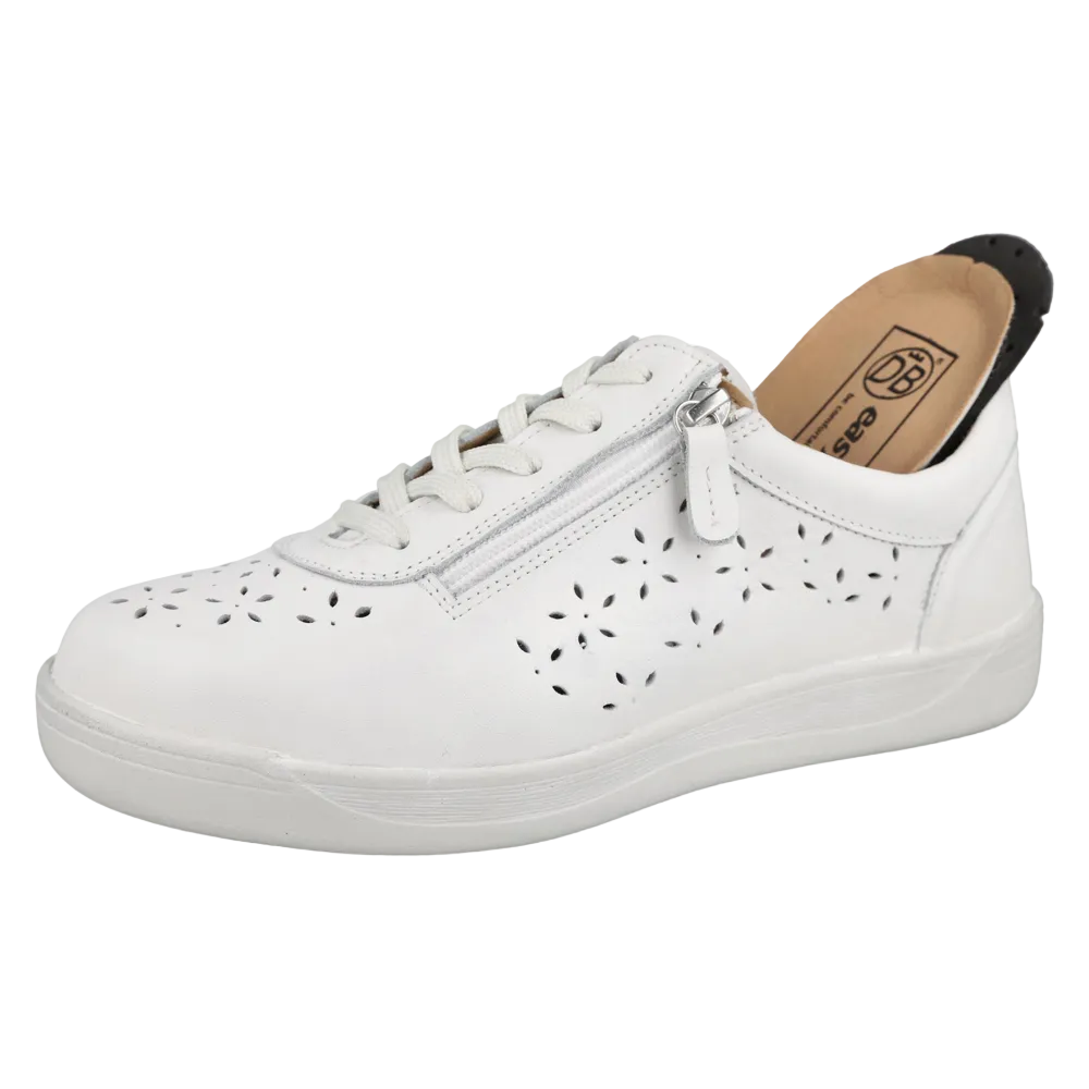 DB Shoes Kaunas White Leather Shoes 75298W 2V