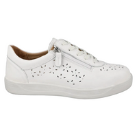 DB Shoes Kaunas White Leather Shoes 75298W 2V