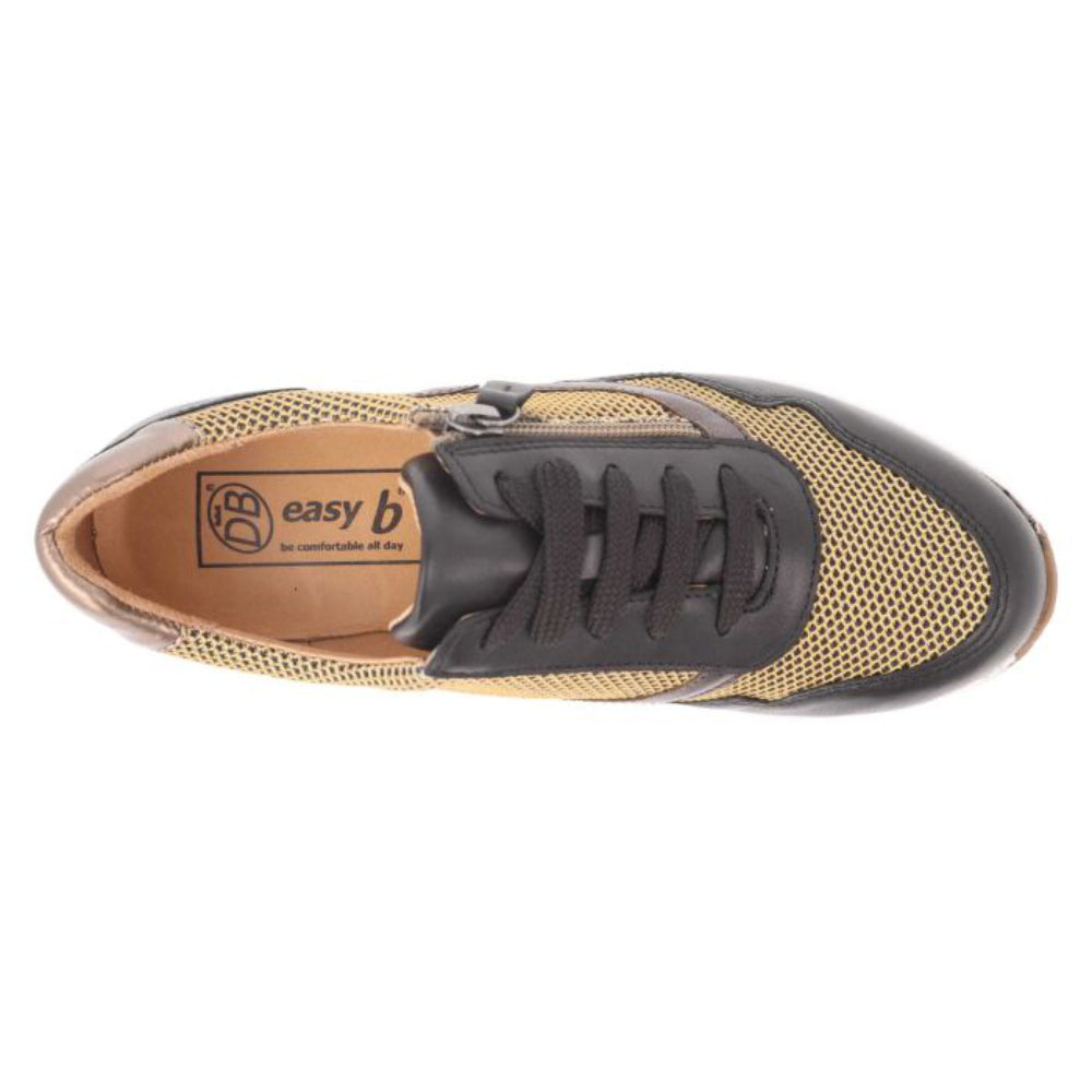 DB Shoes Ava Black/Gold Shoes 2V