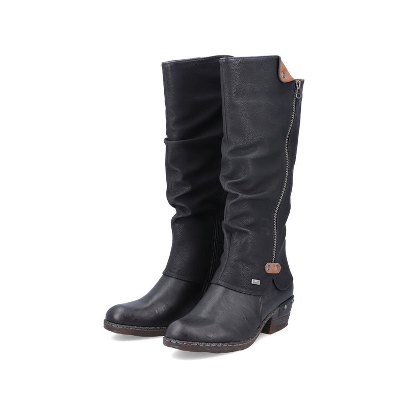 Rieker 93655-00 Womens Black Boots