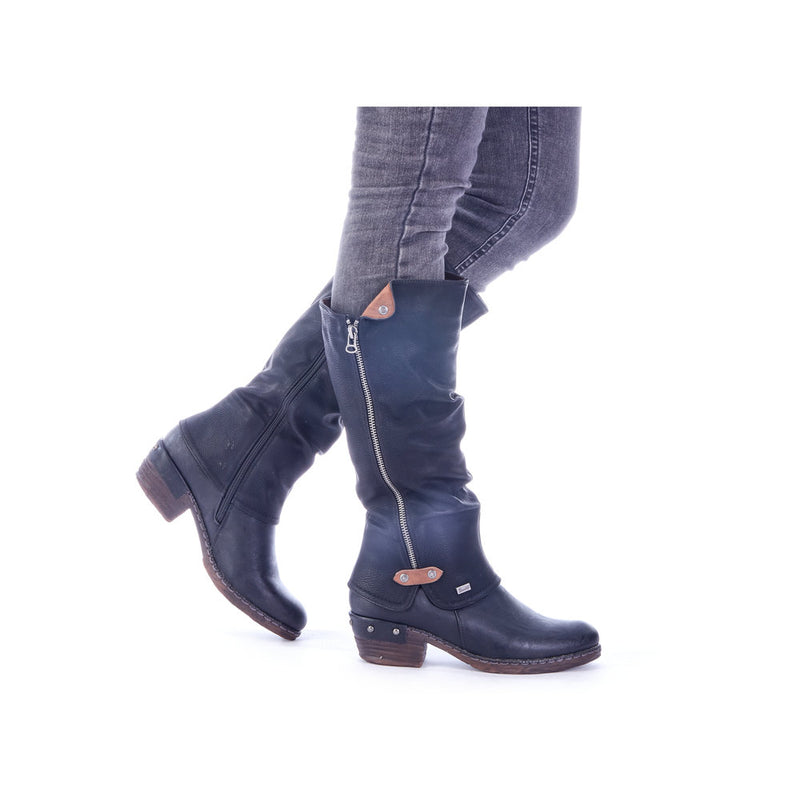 Rieker 93655-00 Womens Black Boots