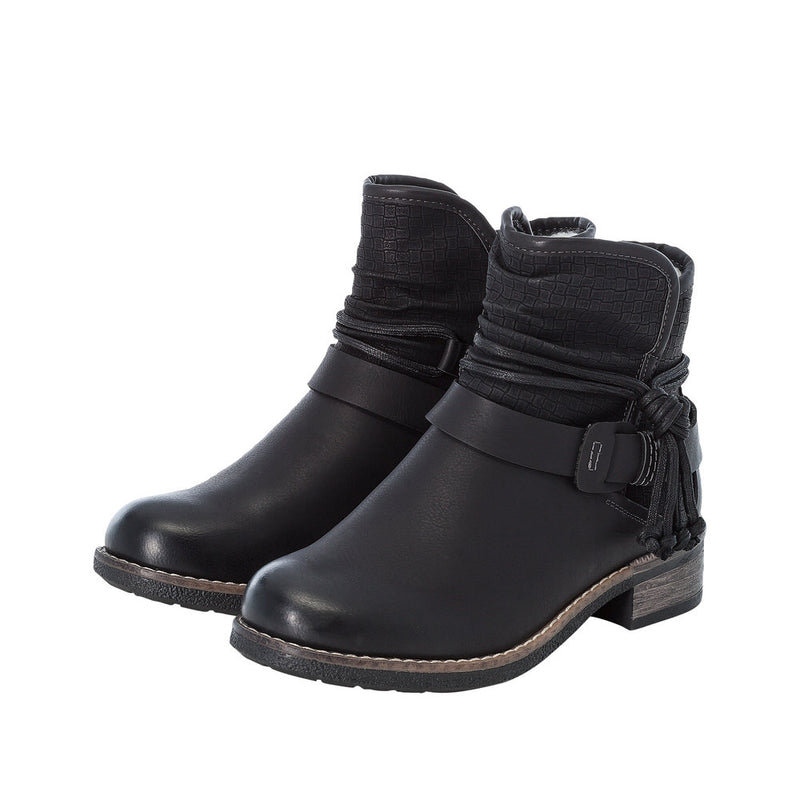 Rieker 94689-00 Womens Black Boots