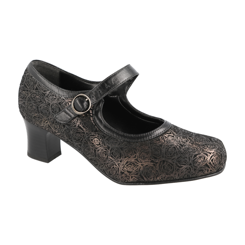 DB Shoes Bangalore Black Stretch Textile Shoes 6V