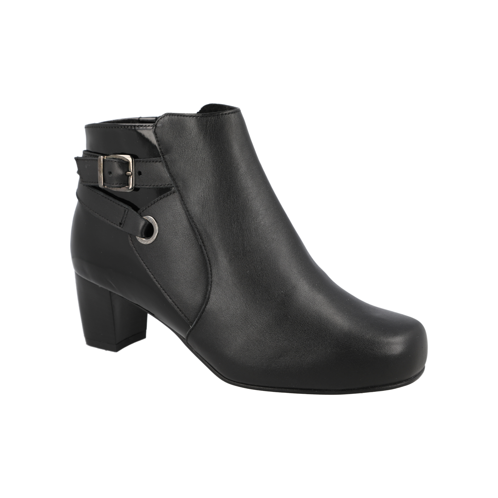 DB Shoes Belmont Black Lea / Patent Boots 6V