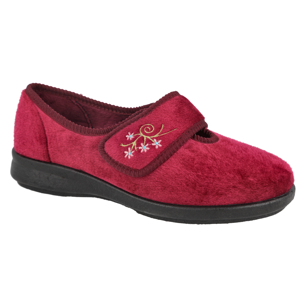 DB Shoes Caroline 2 Burgundy Slippers 2V