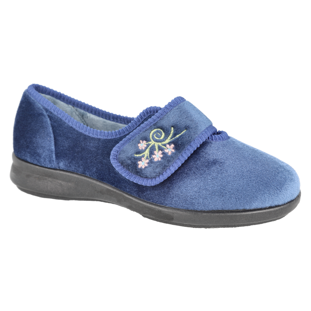 DB Shoes Caroline 2 Navy Slippers 6V
