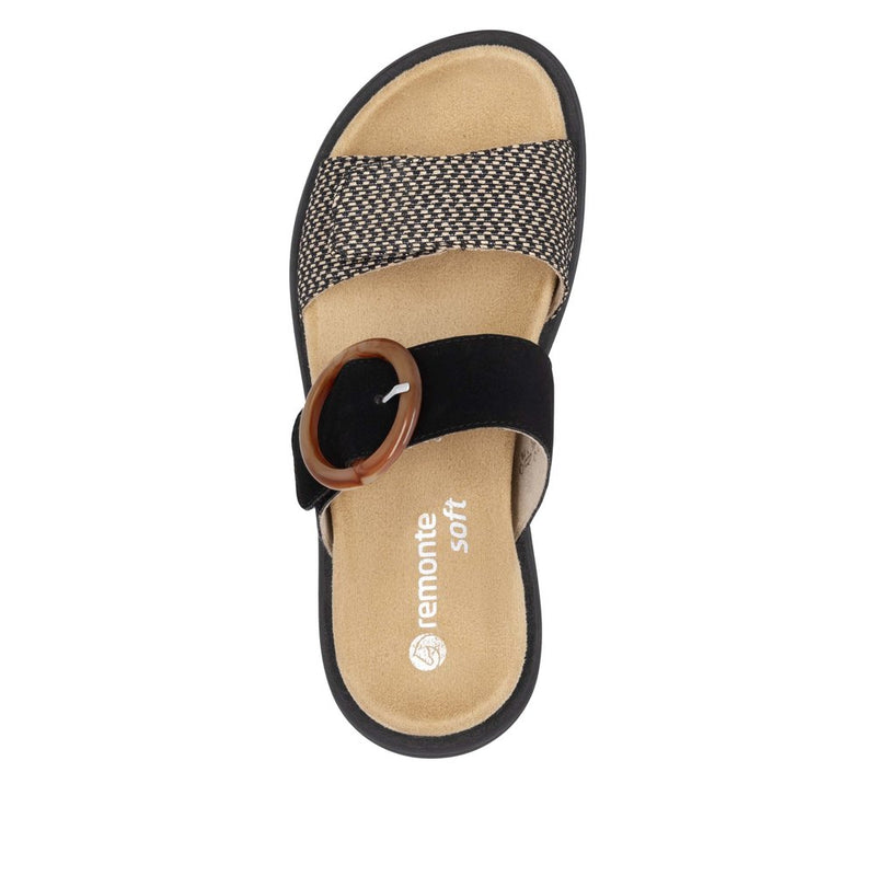 Remonte D2N51-03 Black Combination Sandals