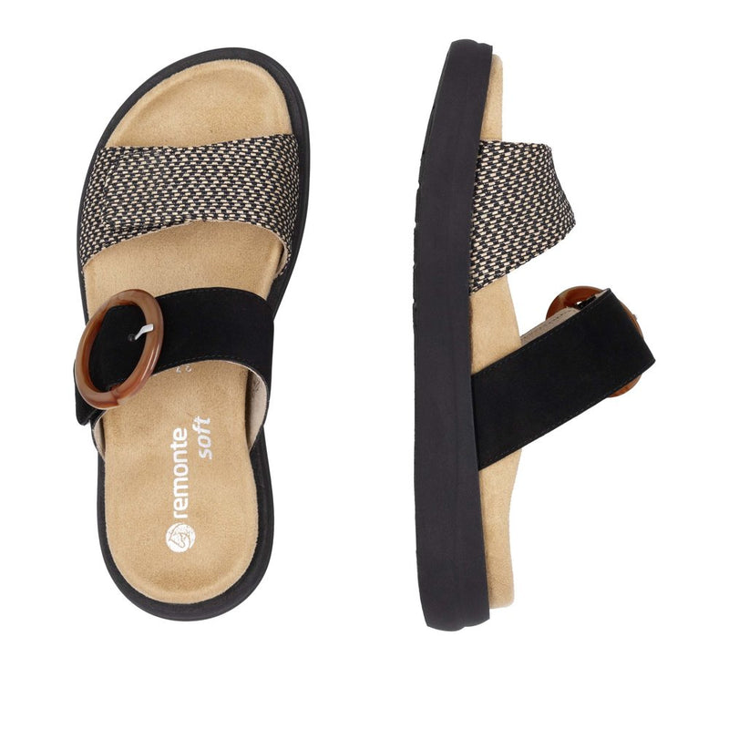 Remonte D2N51-03 Black Combination Sandals