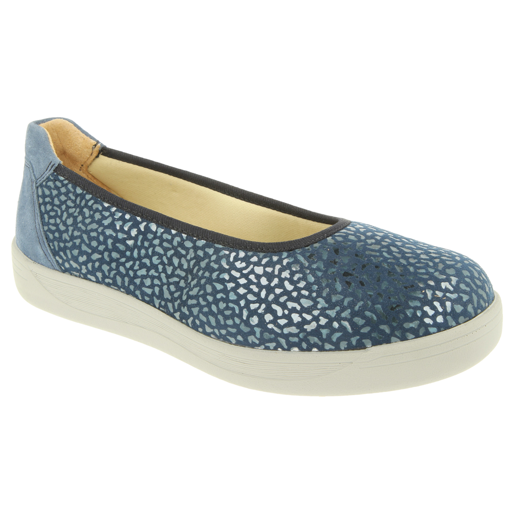 DB Shoes Garganey Navy Stretch Textile Shoes 6V