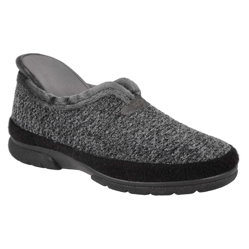 DB Shoes Graham Navy/Black Textile Slippers 2V