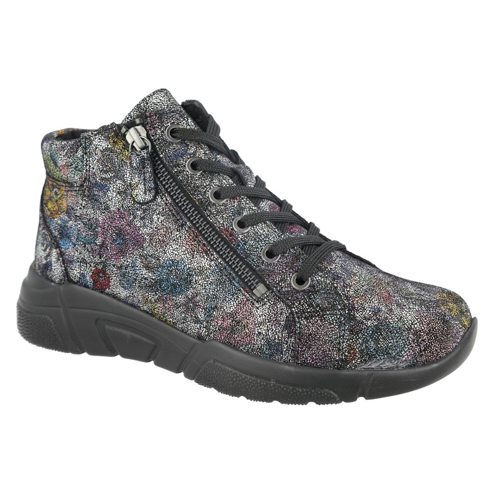 DB Shoes Harbour 77201X Silver Blue Floral Boots 6V