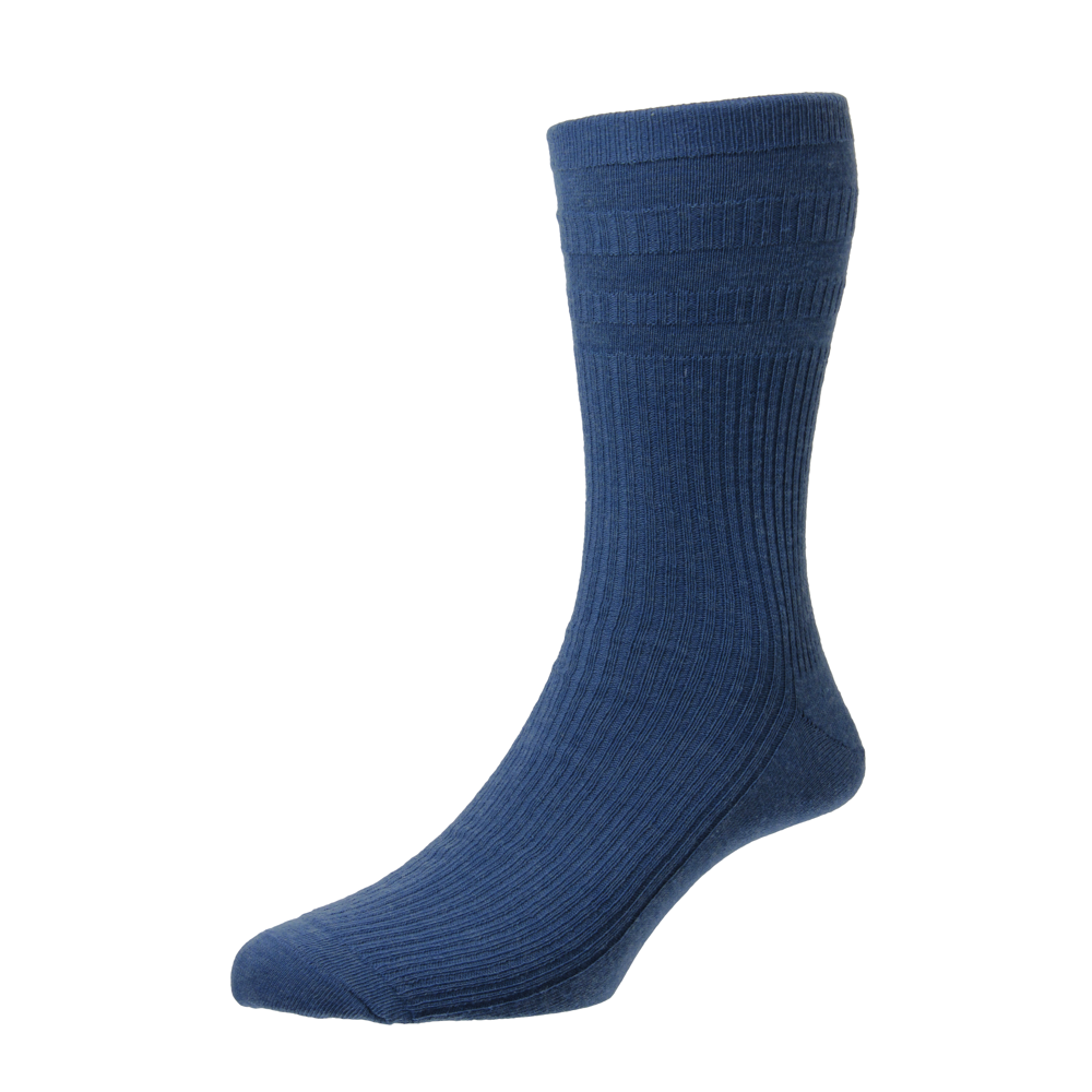 HJ Hall HJ90 The Original Wool Softop Navy Socks,6-11