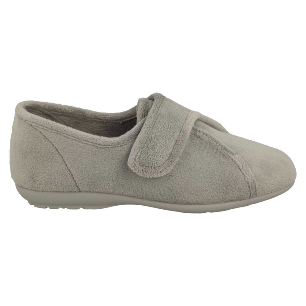 DB Shoes Ivy Grey Velour Slippers 2V