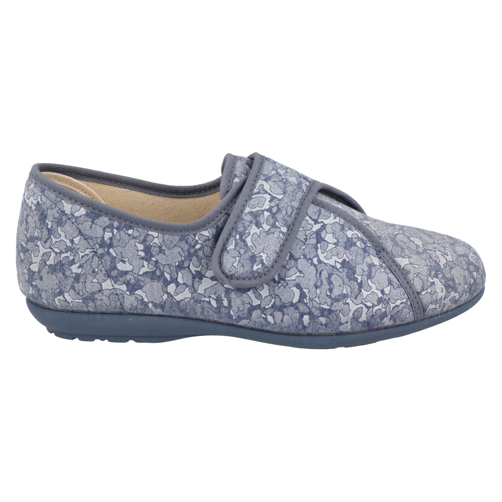 DB Shoes Katya Blue Canvas Slippers 2V