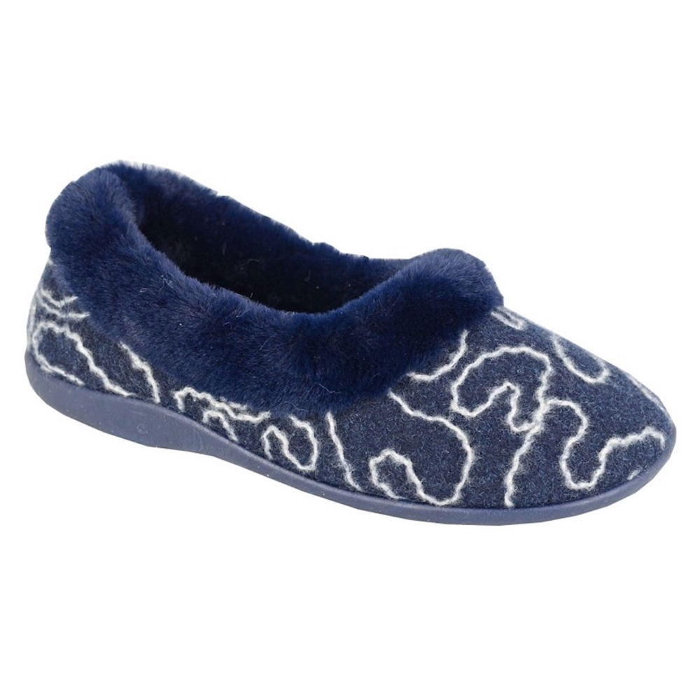 Sleepers LS173C Deeta Navy Slipper