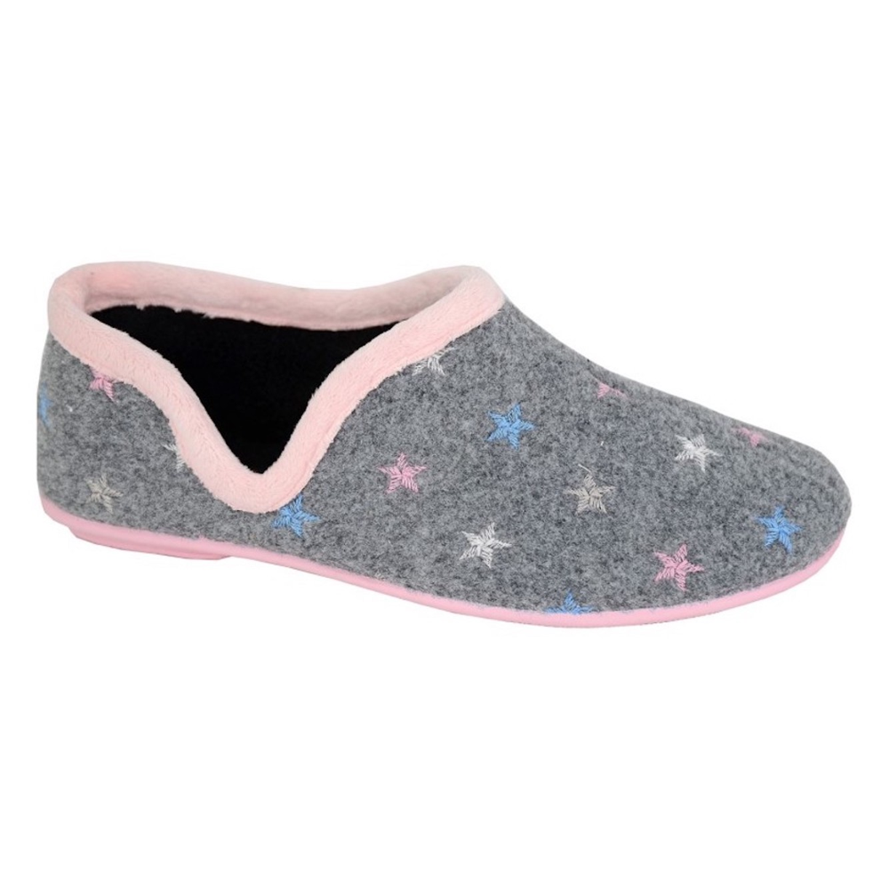 Sleepers LS177F Aria Grey/Pink Slipper