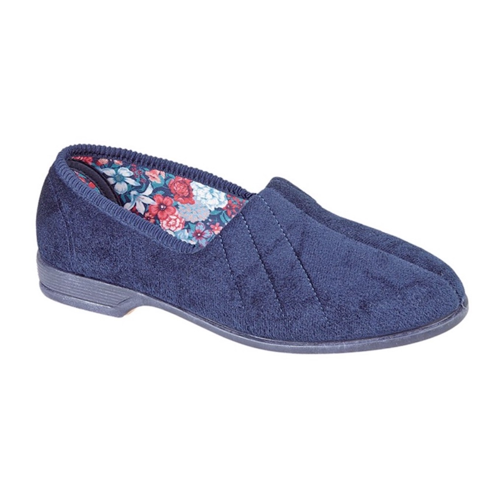 Sleepers LS392NC Audrey V Navy Blue Slipper