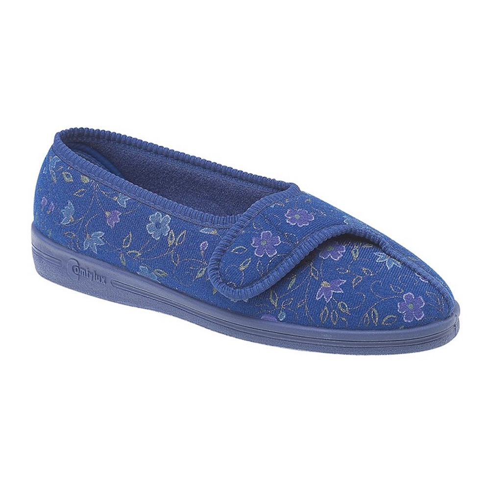 Comfylux LS442C Diana Blue Floral Slipper
