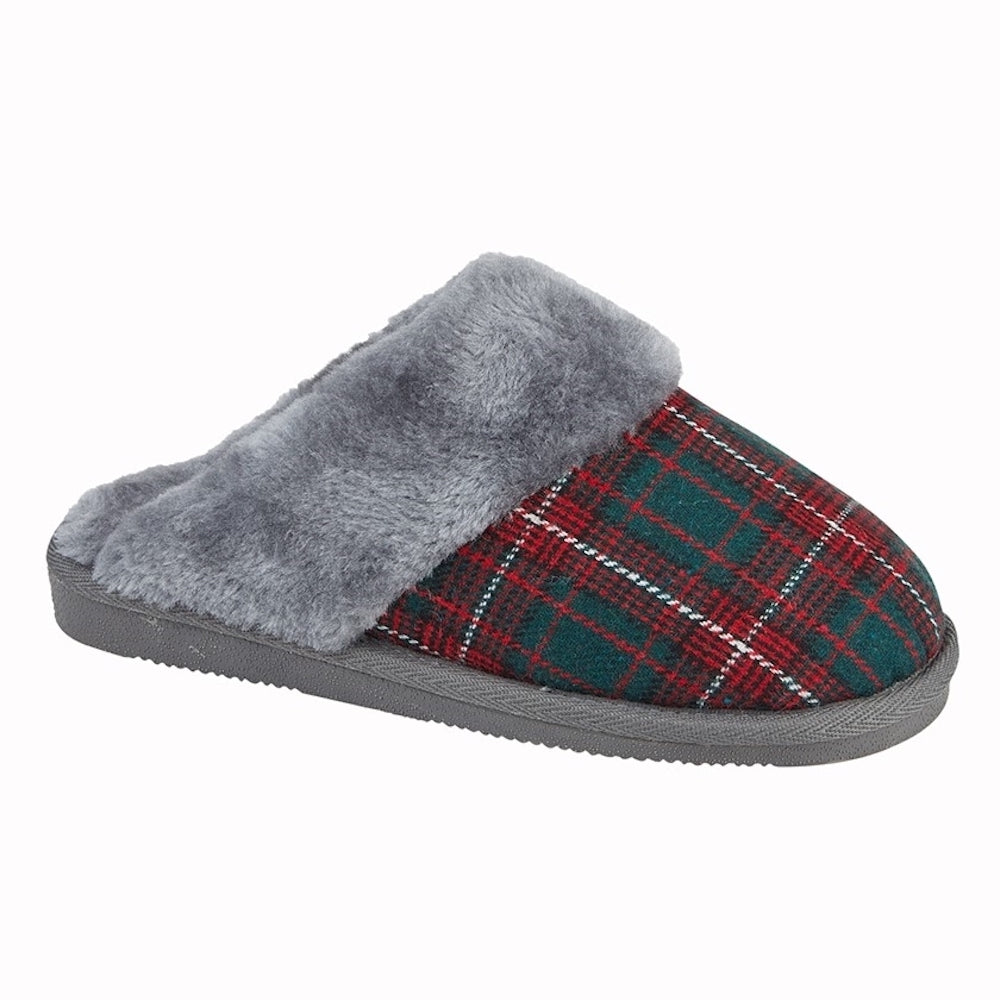 Sleepers Leyla LS858D Red Check Slippers