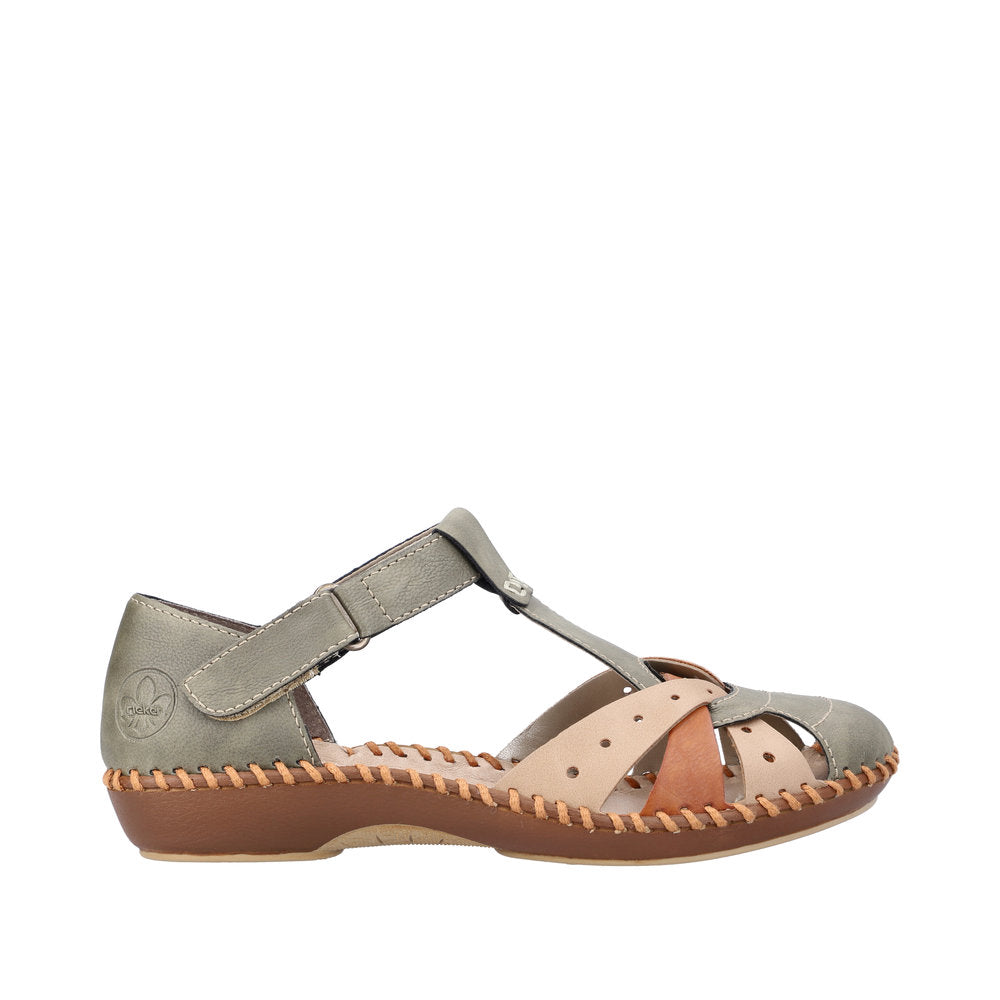 Rieker M1655-54 Green Combination Shoes