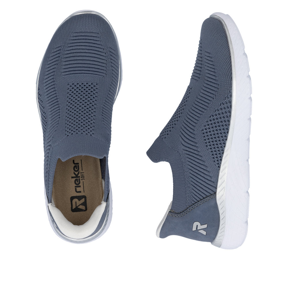 Rieker Edith M5072-10 Blue Wide Shoes