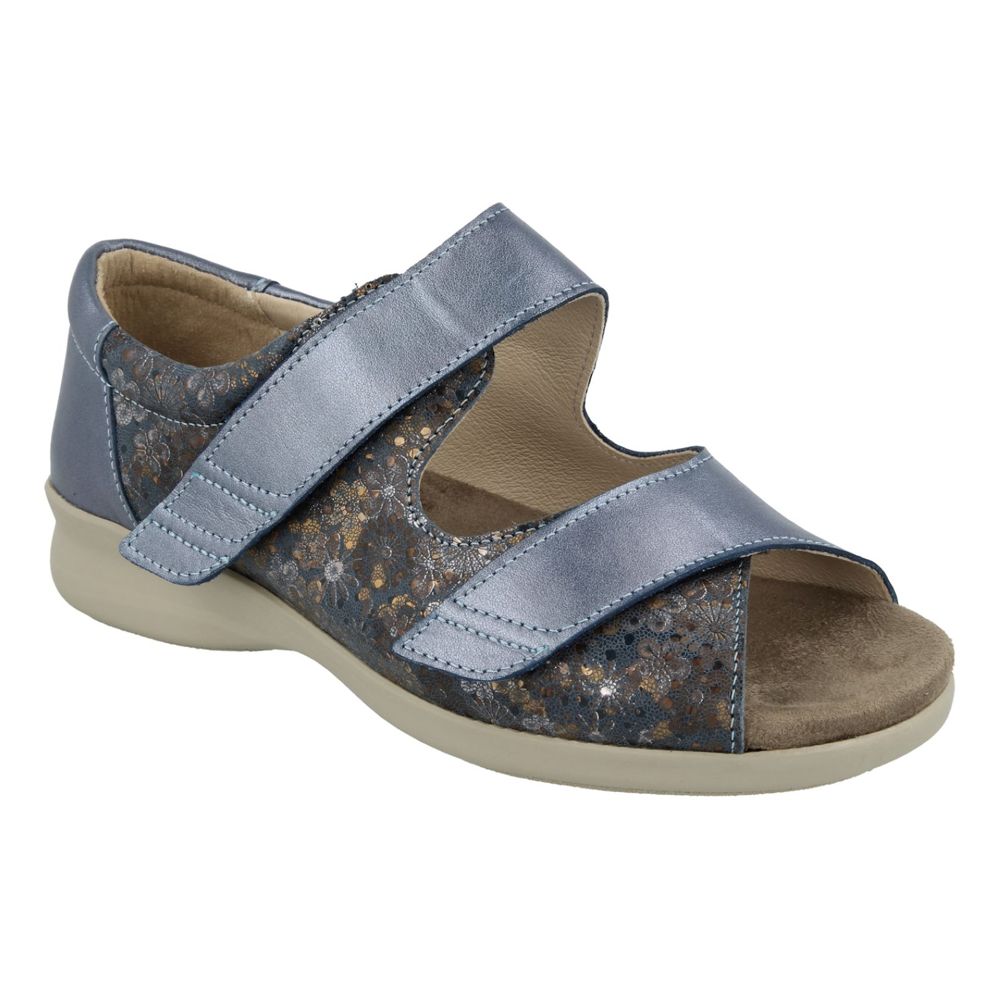 DB Shoes Madeira Blue / Floral Sandals 6V – Wagstaff Shoes