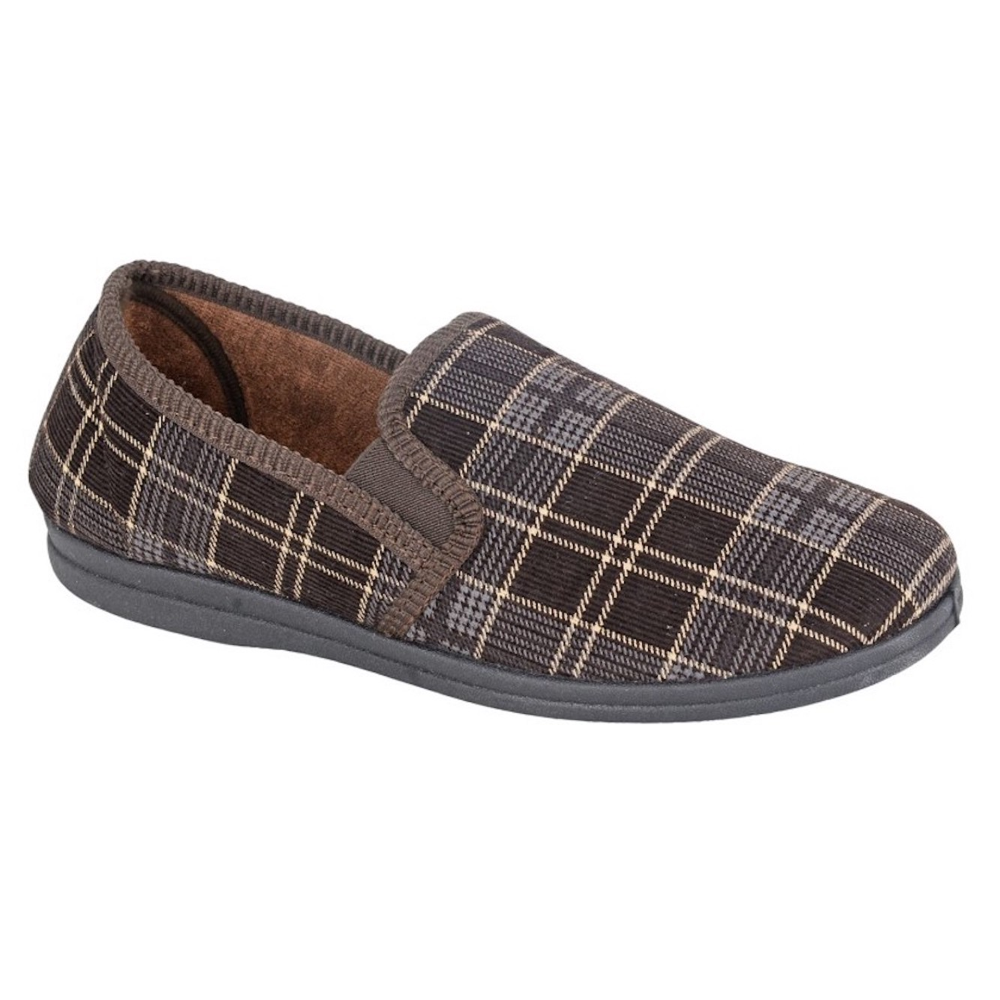 Sleepers MS400B Dale Brown Check Slipper