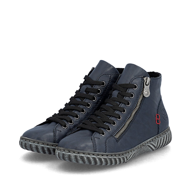 Rieker N0921-14 Womens Blue Wide Boots