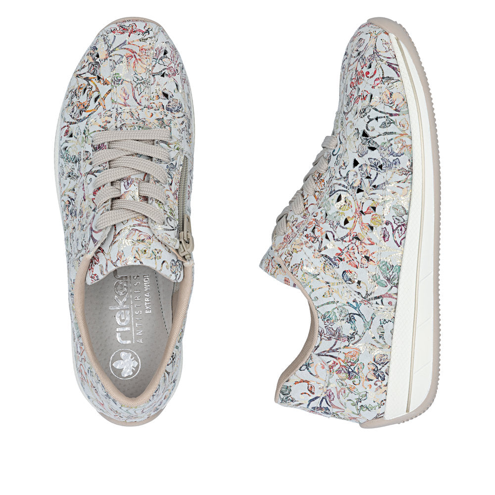 Rieker Dena N1114-90 Metallic Wide Shoes