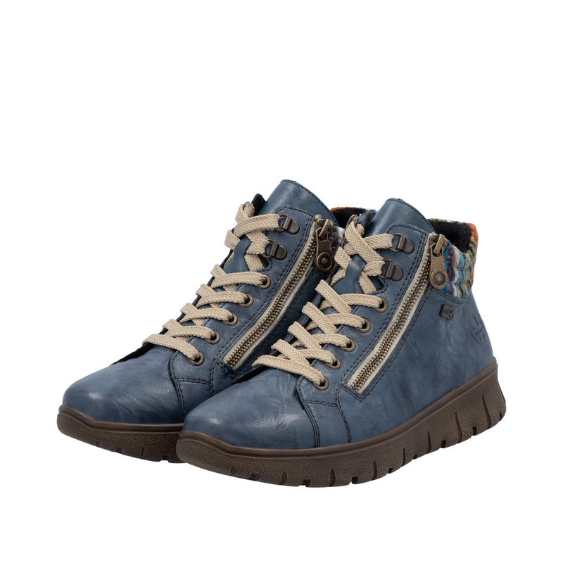 Rieker N1305-14 Womens Blue Wide Boots