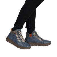 Rieker N1305-14 Womens Blue Wide Boots