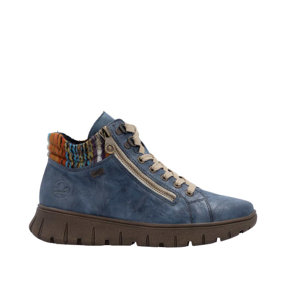 Rieker N1305-14 Womens Blue Wide Boots