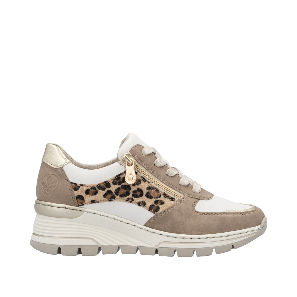 Rieker N8308-64 Beige Combination Shoes