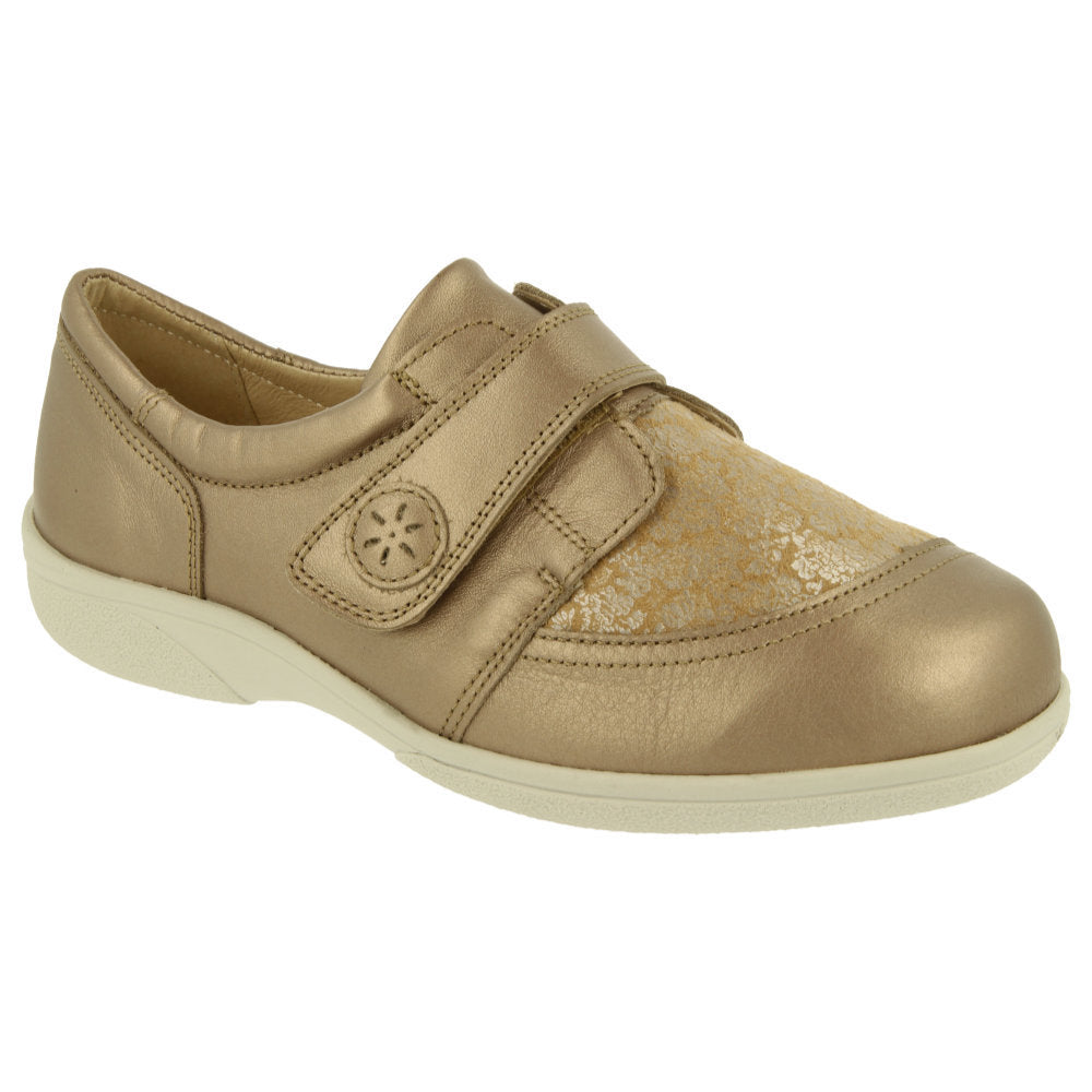 DB Shoes Owl Soft Gold Leather/Stretch 2V