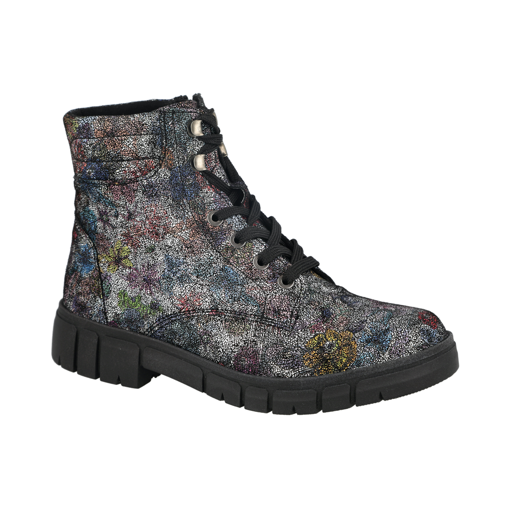 DB Shoes Pershore 75238X Black Floral Boots 2V