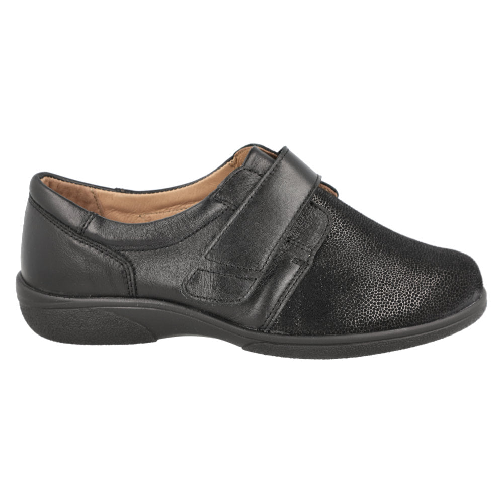 DB Shoes Petula Black Leather Shoes 2V