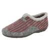 DB Shoes Snug Pink/Grey Textile Slippers 2V