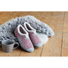 DB Shoes Snug Pink/Grey Textile Slippers 2V