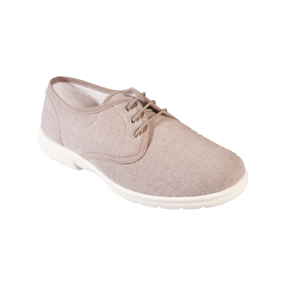 DB Shoes Troon Taupe Canvas Shoes 2V