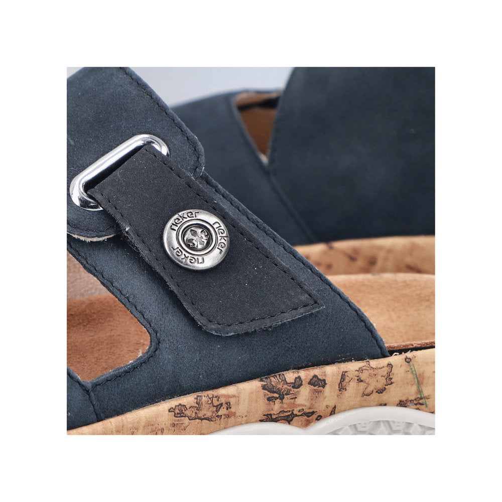 Rieker Birgit V0300-14 Navy Wide Sandals